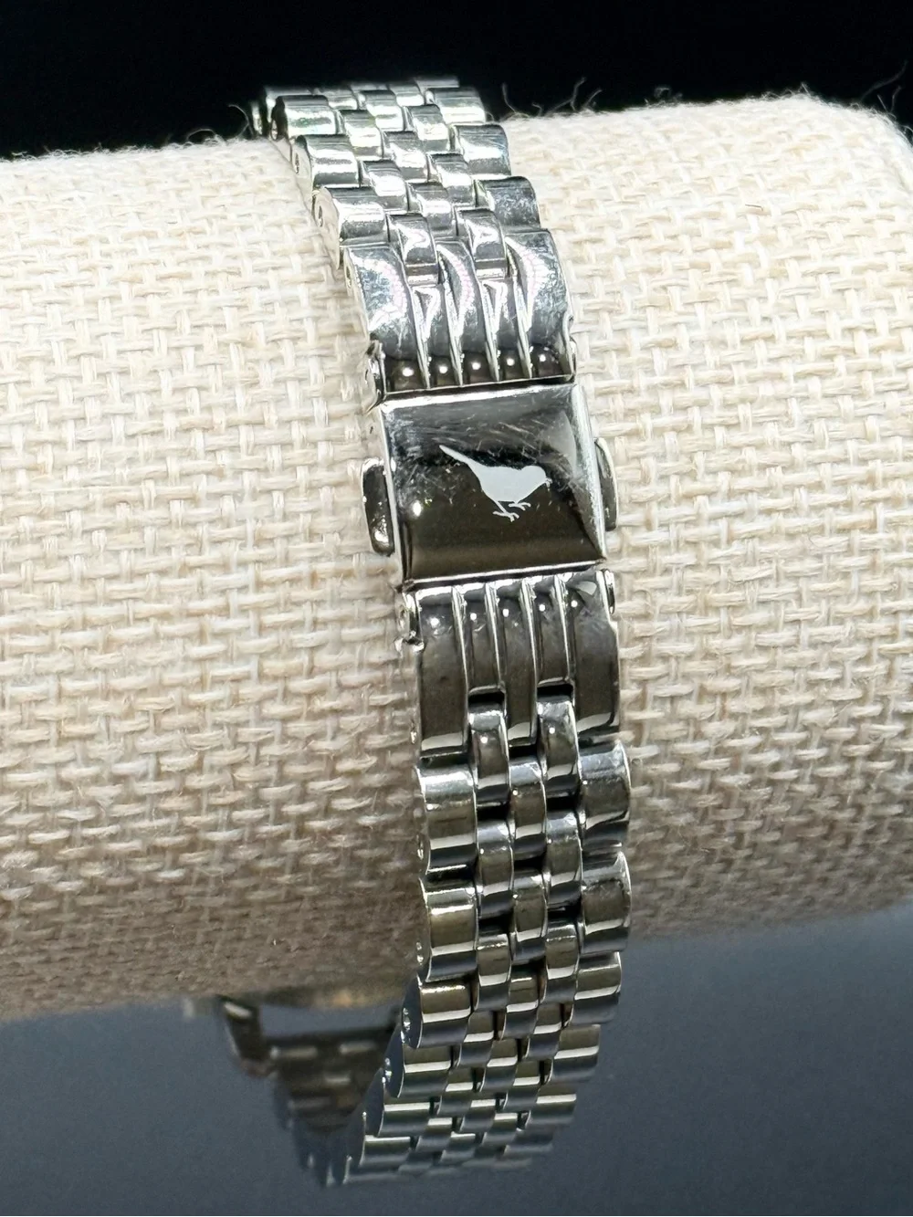 Olivia Burton White Demi Glitter Dial Sparkle Bezel Watch (Model OB16GD68)